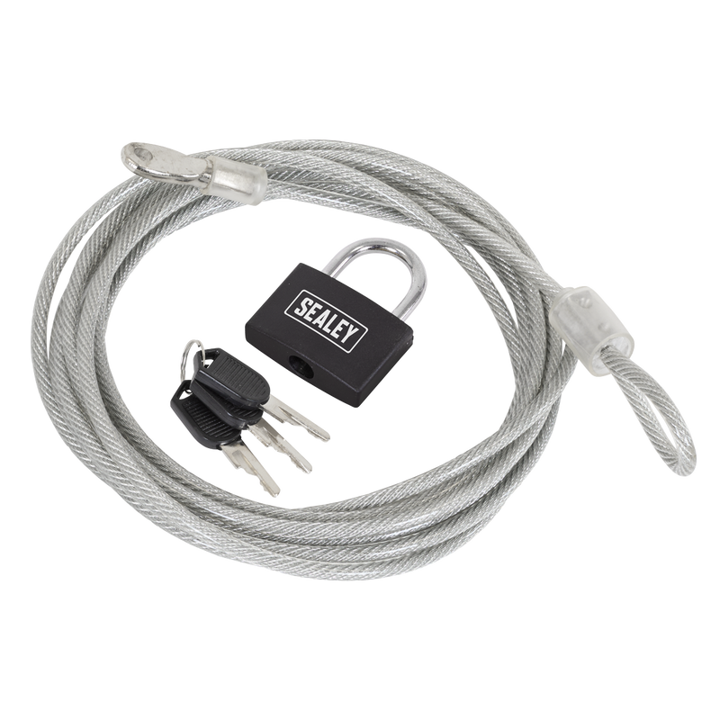 Sealey SHGCL3 Motorcycle Cable Lock 3m