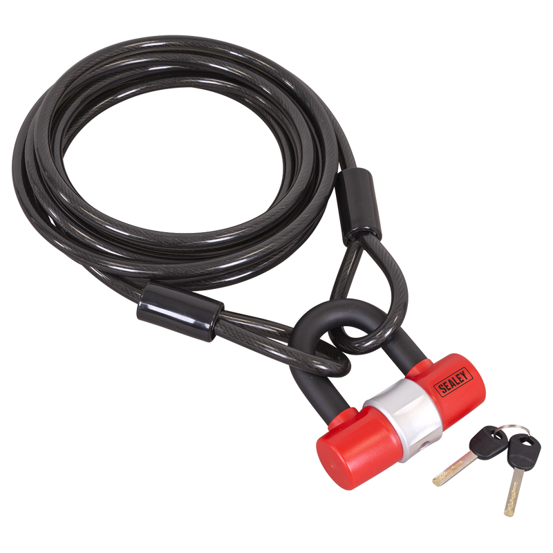 Sealey SHGCL5 Motorcycle Cable Lock 5m