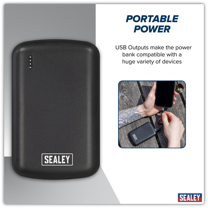 SEALEY SPB103 Portable Power Bank 10W 5000mAh