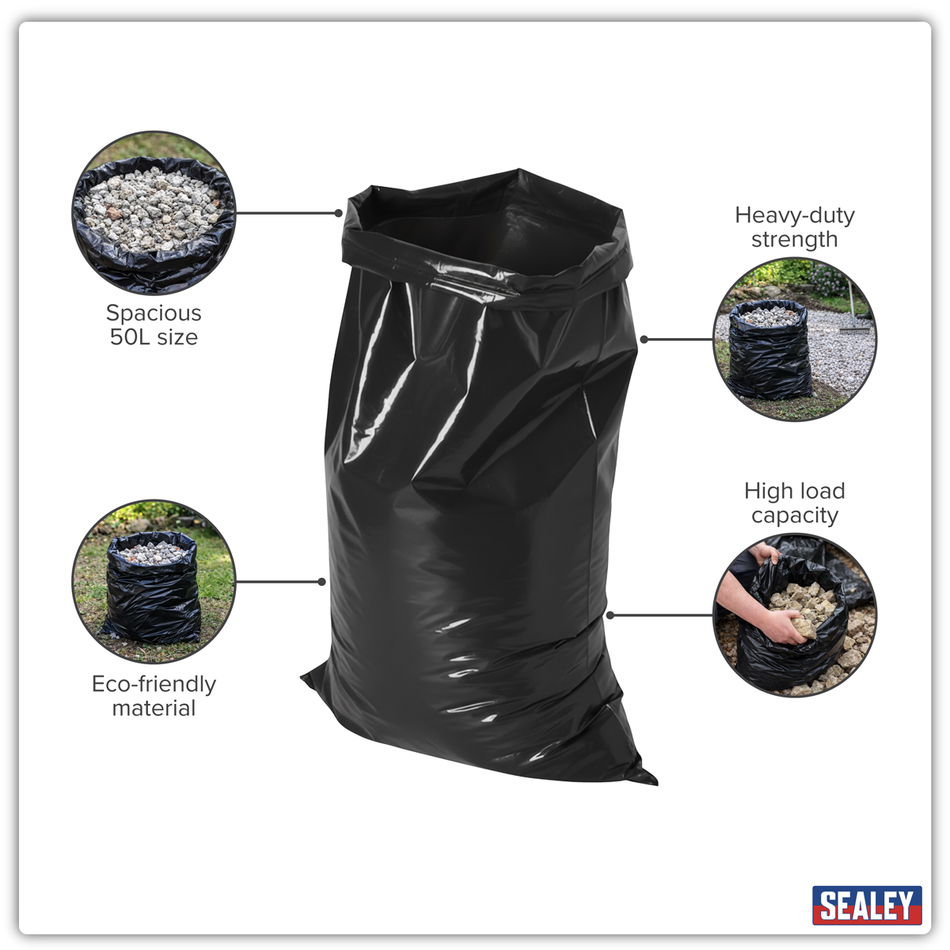 Sealey SRS20 Rubble Sacks 50L - Pack of 20