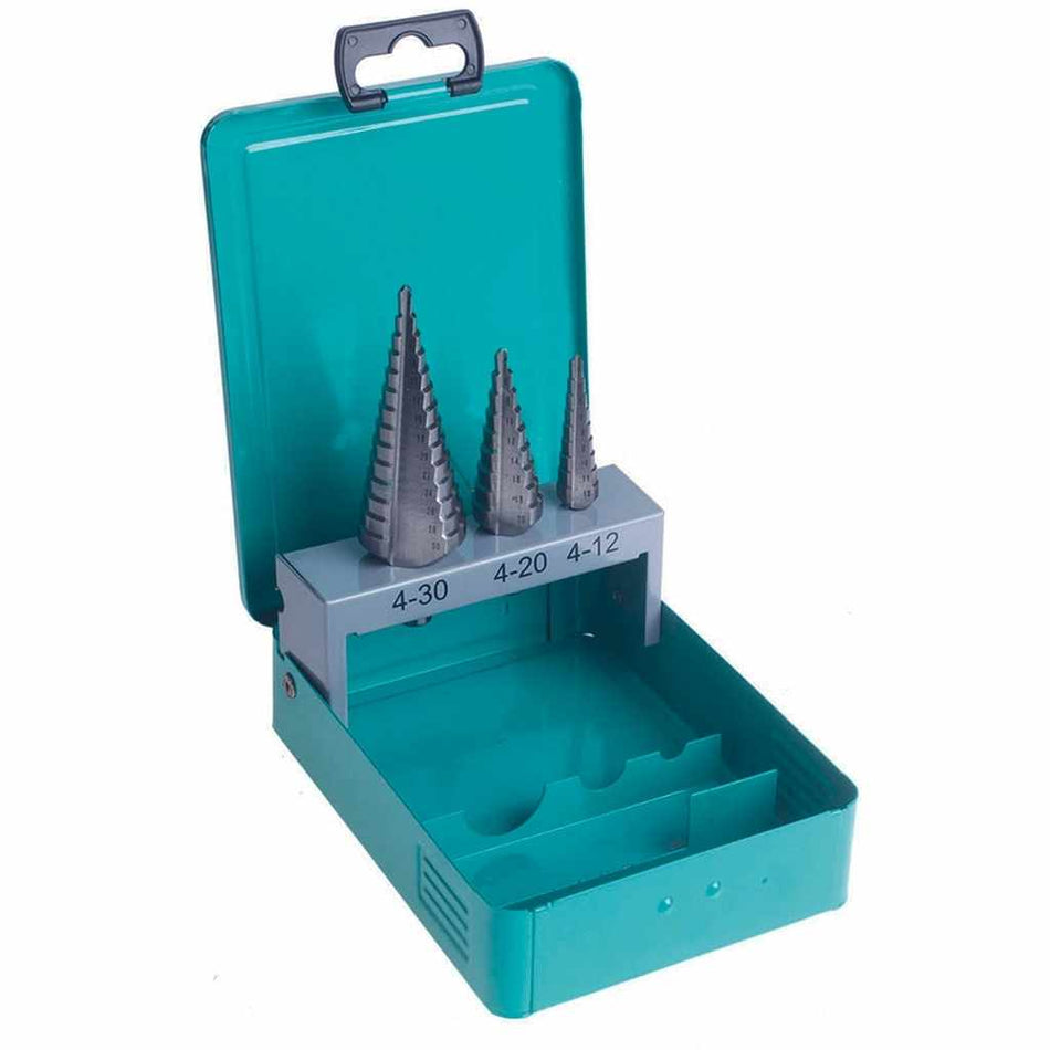DART SSTFSET3  3 Piece Straight Flute Step Drill Set