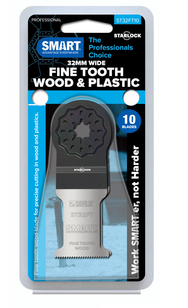 SMART ST32FT10 Professional Series 32mm Fine Tooth Blade - 10 Pack