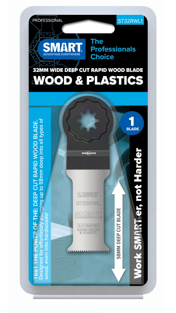 SMART ST32RWL1 Professional Series 32mm Deep Cut Rapid Wood Blade