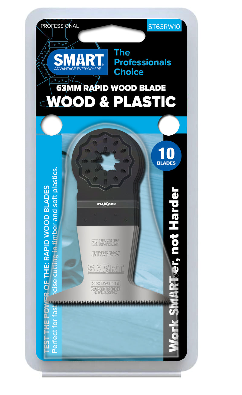 SMART ST63RW10 Professional Series 63mm Rapid Wood Blade - 10 Pack