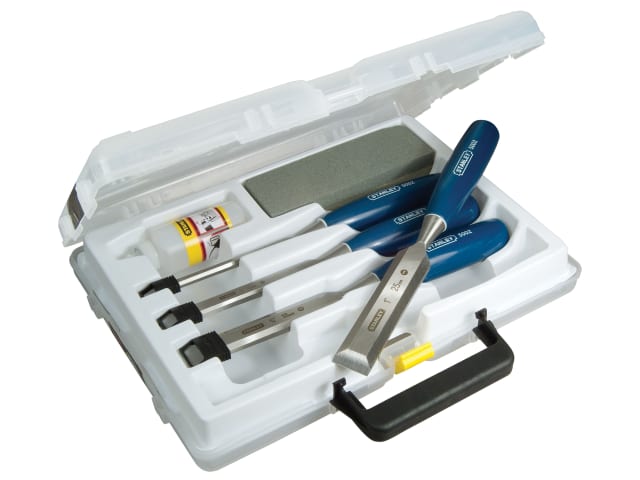 STANLEY STA016130 5002 SERIES WOOD CHISEL SET (4 PIECE & ACCS)