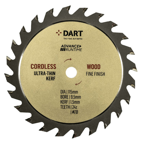 DART STK1159524  Gold ATB Thin Kerf Wood Saw Blade 115Dmm x 9.5