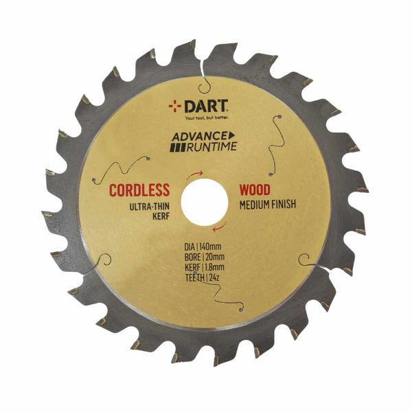 DART STK1402024  Gold ATB Thin Kef Wood Saw Blade 140Dmm x 20B x 24Z