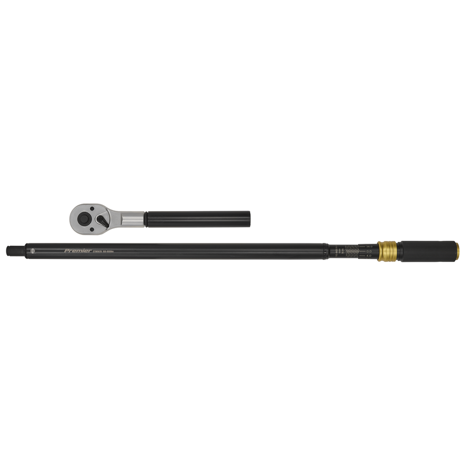 Sealey STW907B Premier Black Torque Wrench Micrometer 3/4"Sq Drive Calibrated 160-800Nm