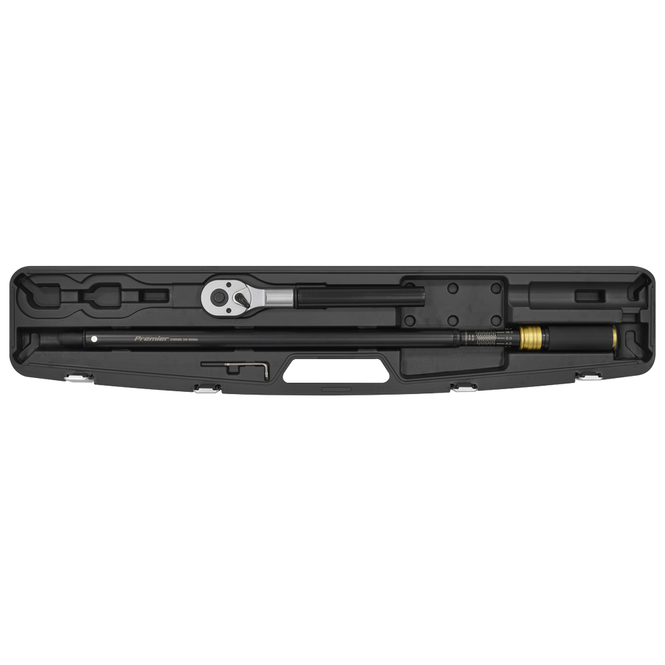 Sealey STW908B Premier Black Torque Wrench Micrometer 3/4"Sq Drive Calibrated 200-1000Nm