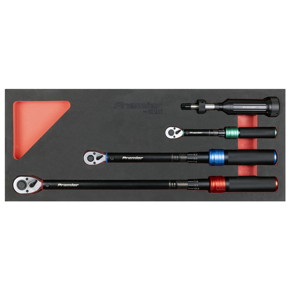 Sealey STW909SETB Premier Black Torque Wrench Micrometer & Torque Screwdriver Set 4pc