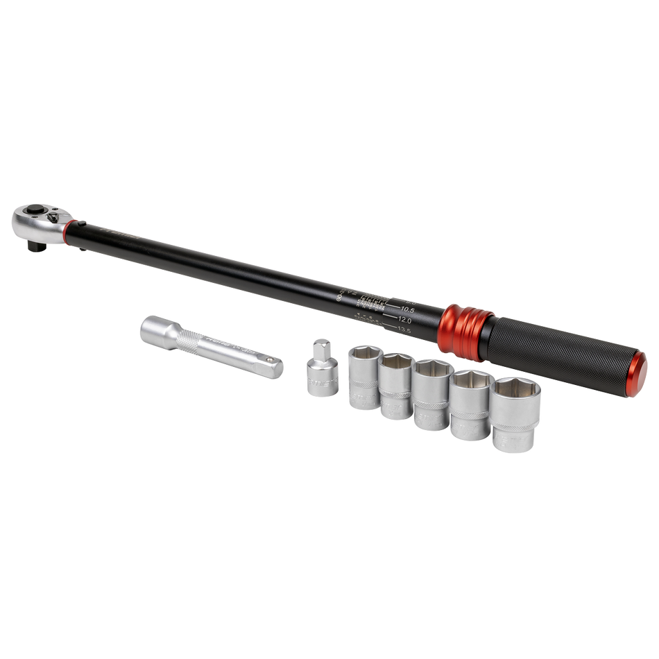 Sealey STW915B Premier Black Torque Wrench Set 1/2"Sq Drive 60-330Nm 8pc