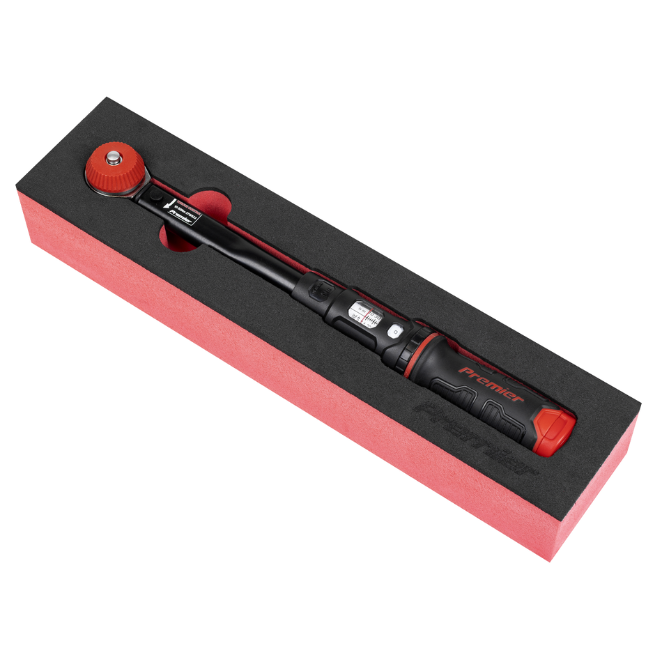 Sealey STW922 Premier Black Calibrated Micrometer Torque Wrench with 3/8"Sq Push-Through Drive 10-50Nm