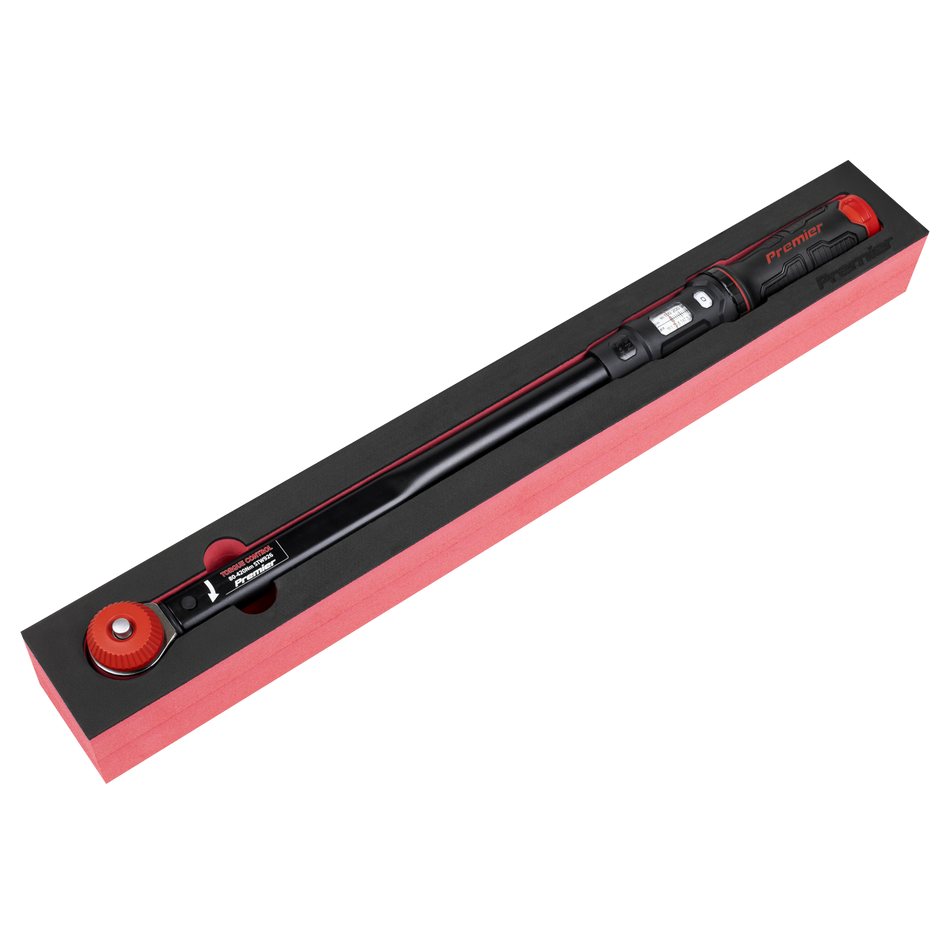 Sealey STW926 Premier Black Calibrated Micrometer Torque Wrench with 1/2"Sq Push-Through Drive 80-420Nm