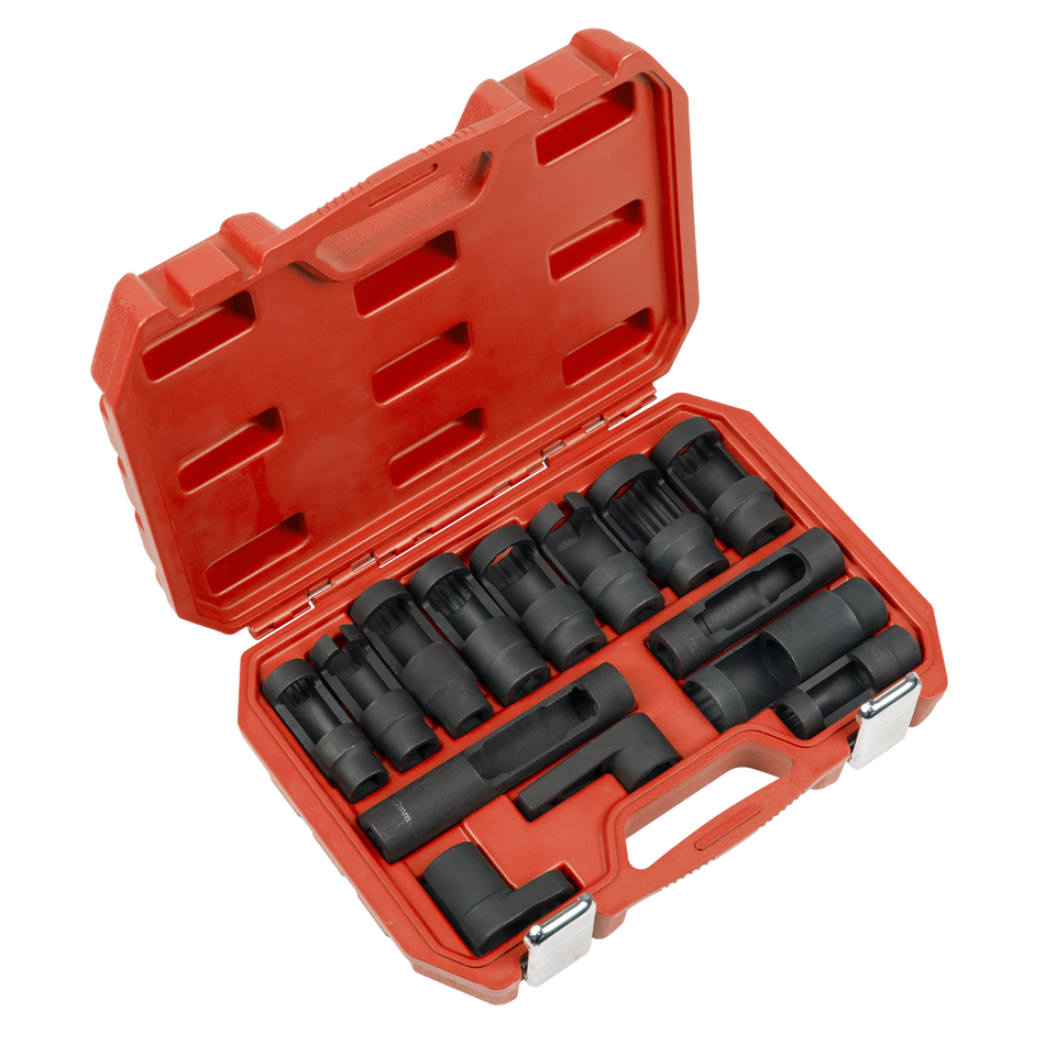 Sealey SX045 Oxygen & Diesel Injector Window Socket Set 1/2"Sq Drive 14pc