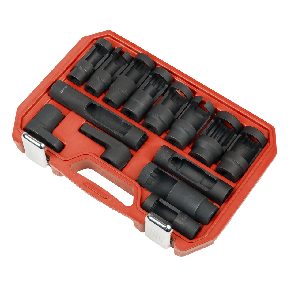 Sealey SX045 Oxygen & Diesel Injector Window Socket Set 1/2"Sq Drive 14pc