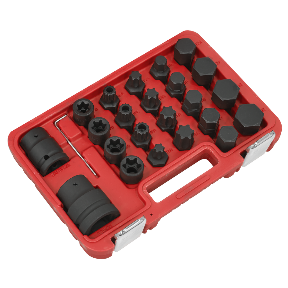 Sealey SX054 Impact Socket & Bit Set, 3/4"Sq & 1"Sq Drive 23pc