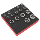 SEALEY SX096 TRX-P* EPR Socket Set 1/4", 3/8" & 1/2"Sq Drive 16pc