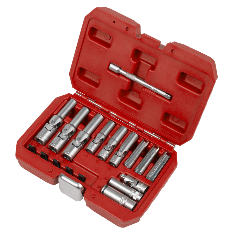 Sealey SX4031 Glow Plug Socket Set 18pc 1/4"Sq & 3/8"Sq Drive