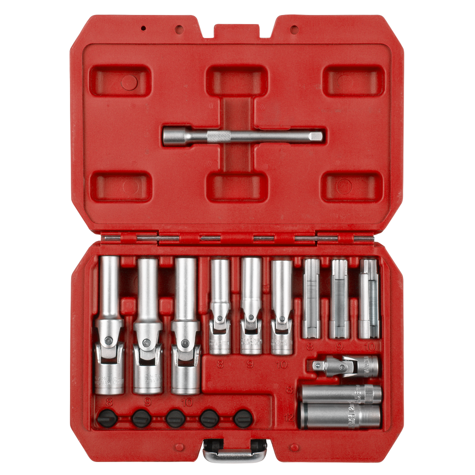 Sealey SX4031 Glow Plug Socket Set 18pc 1/4"Sq & 3/8"Sq Drive