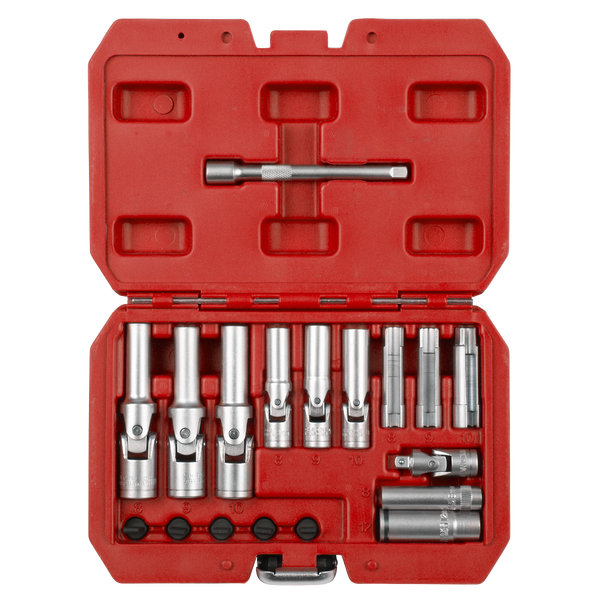 Sealey SX4031 Glow Plug Socket Set 18pc 1/4"Sq & 3/8"Sq Drive