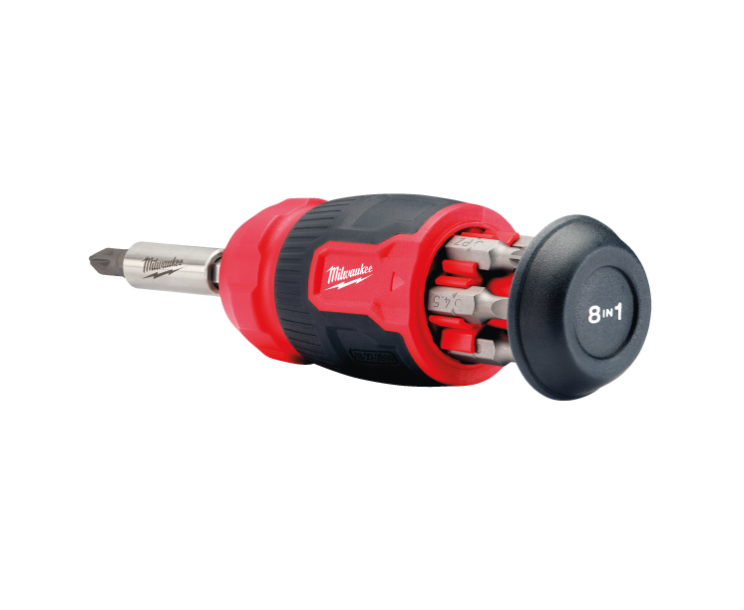 Milwaukee 4932492807 8 In 1 Compact Multi-Bit Screwdriver