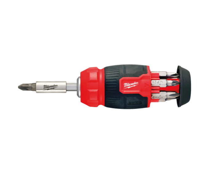 Milwaukee 4932492807 8 In 1 Compact Multi-Bit Screwdriver