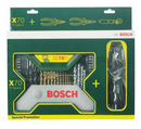 Bosch 2607017197 DIY X-Line Accessory Case Pliers Set 70 Pieces - Green/Grey
