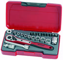 Teng Tools T1424 Socket Set 1/4" Drive Metric 24 Pieces