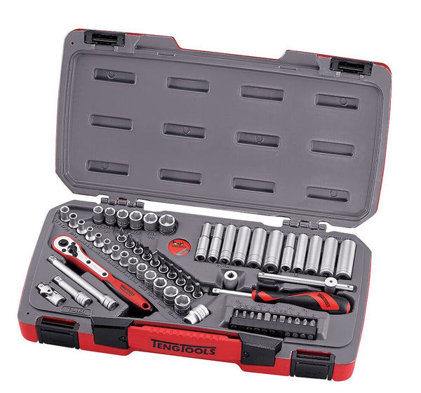 Teng Tools T1460 Socket Set 1/4" Drive Metric 60 Pieces