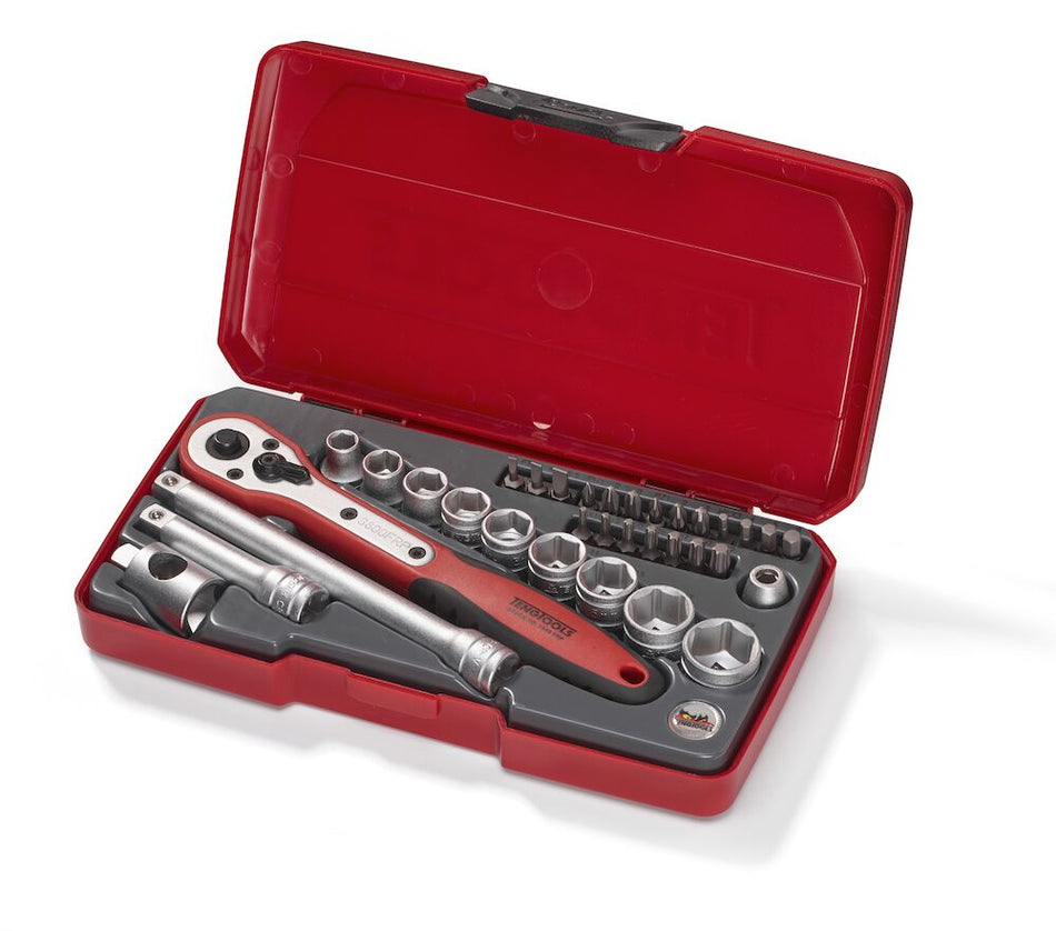 Teng Tools T3834 3/8" Socket Set 6 pt 34 Pieces