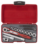 Teng Tools T3834 3/8" Socket Set 6 pt 34 Pieces