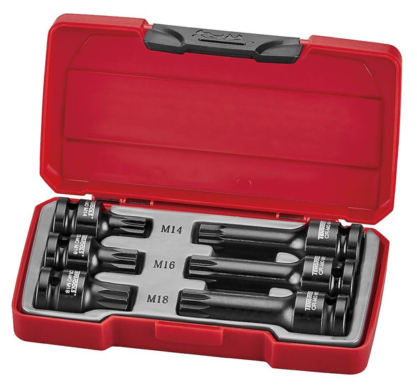 Teng Tools T9206 Impact Socket XZN/Triple Square 1/2" Drive Set 6 Pieces