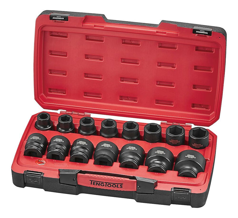 Teng Tools T9417 Impact Socket Set 3/4" Drive mm DIN 17 Pieces