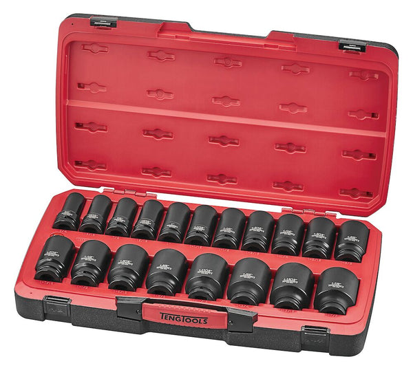 Teng Tools T9421LAF Impact Socket Set 3/4" Drive AF Deep DIN 21 Pieces