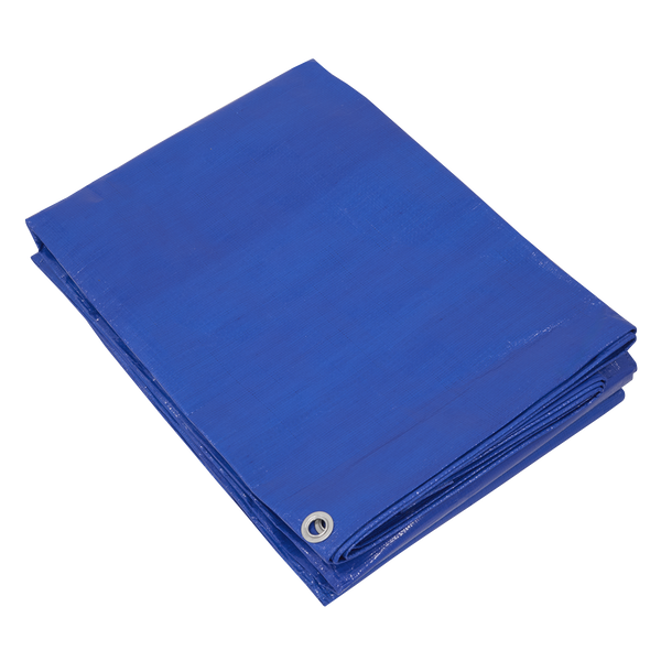 Sealey TARP3040 Lightweight PE Tarpaulin 3.66 x 4.88m - Blue