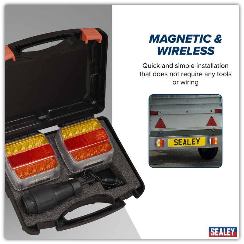 SEALEY TB183LEDW 13-Pin Wireless SMD LED Trailer Light Set 2pc