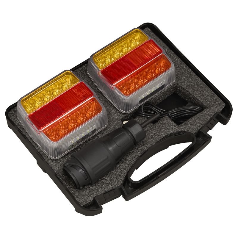 SEALEY TB183LEDW 13-Pin Wireless SMD LED Trailer Light Set 2pc