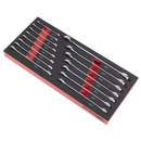 SEALEY TBT48 Premier Combination Spanner Set with Tool Tray 15pc