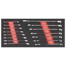 SEALEY TBT48 Premier Combination Spanner Set with Tool Tray 15pc