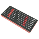 SEALEY TBT49 Premier Ratchet Spanner Set with Tool Tray 14pc