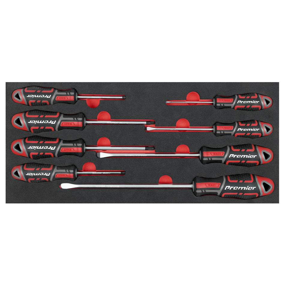 Sealey TBT53 Screwdriver Set with Tool Tray 8pc