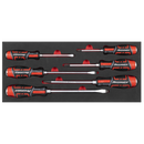 SEALEY TBT54 Premier Hammer-Thru Screwdriver Set with Tool Tray 6pc