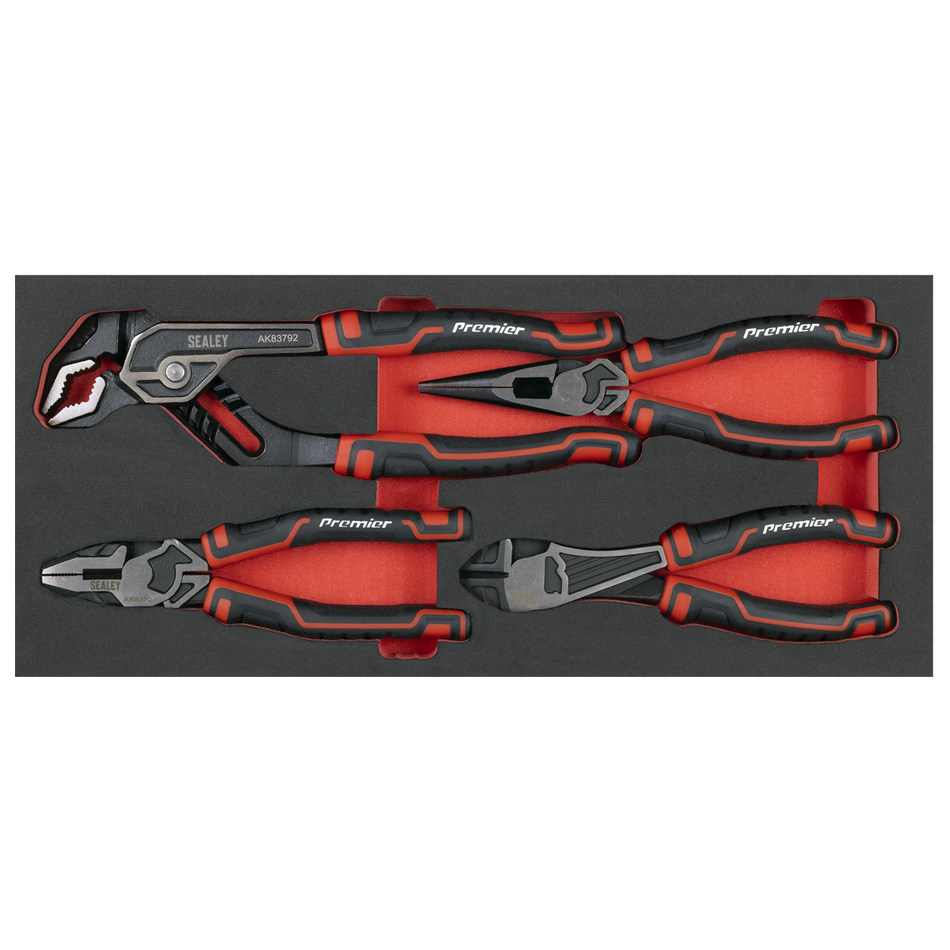 Sealey TBT56 Pliers Set with Tool Tray 4pc