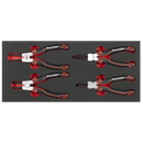 Sealey TBT57 Circlip Pliers Set with Tool Tray 4pc