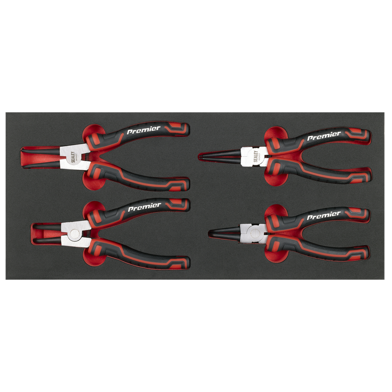 Sealey TBT57 Circlip Pliers Set with Tool Tray 4pc