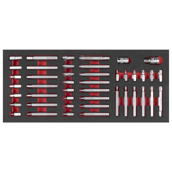 Sealey TBT60 TRX-Star*, Hex & Spline Bit Set with Tool Tray 44pc
