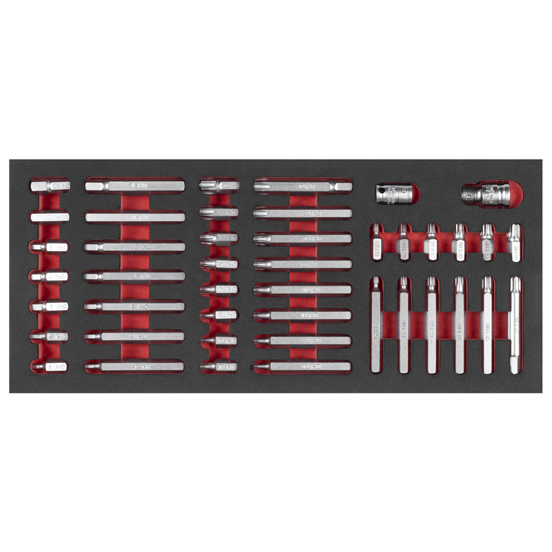 Sealey TBT60 TRX-Star*, Hex & Spline Bit Set with Tool Tray 44pc