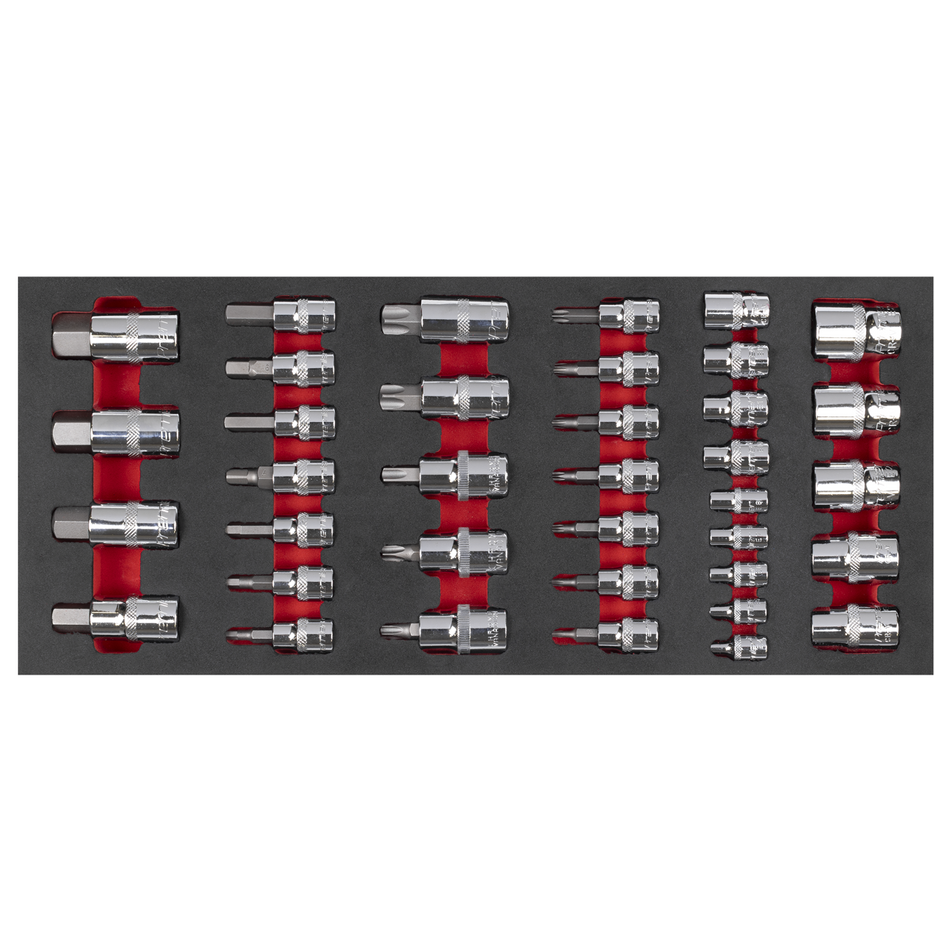 Sealey TBT61 Socket Bit Set with Tool Tray 37pc