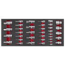 Sealey TBT61 Socket Bit Set with Tool Tray 37pc