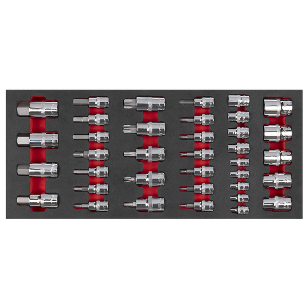 Sealey TBT61 Socket Bit Set with Tool Tray 37pc
